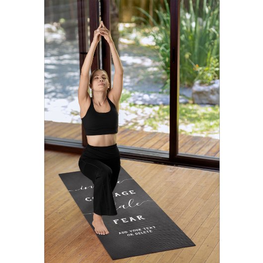 Inhale Exhale Black White Inspirational  Yogamat