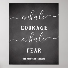 Inhale Exhale Black White Inspirerend Poster