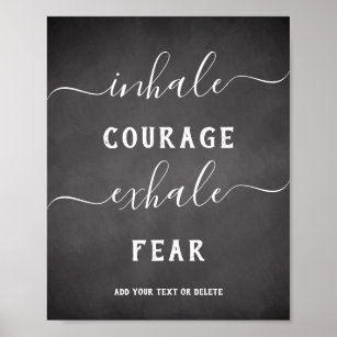Inhale Exhale Black White Inspirerend Poster