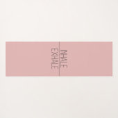 Inhale Exhale Blush Pink Yoga Mat (Achterkant (horizontaal))