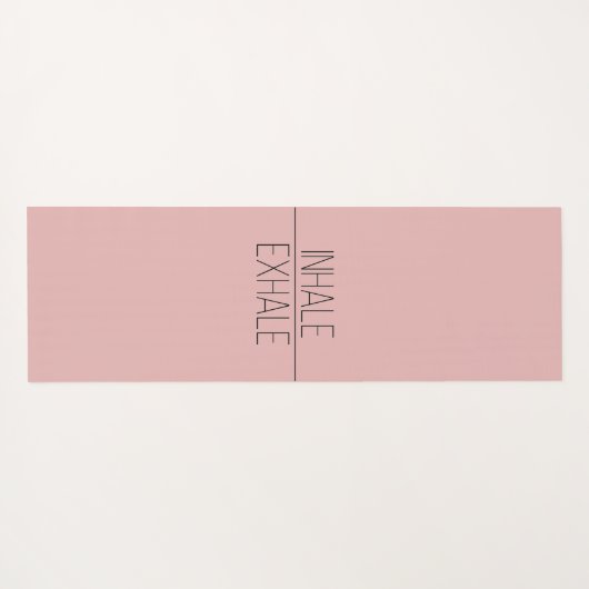 Inhale Exhale Blush Pink Yoga Mat (Achterkant (horizontaal))