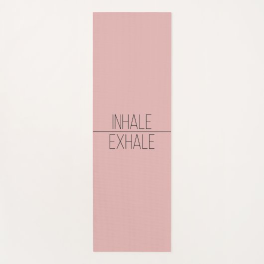 Inhale Exhale Blush Pink Yoga Mat (Voorkant)