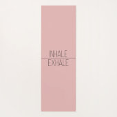 Inhale Exhale Blush Pink Yoga Mat (Achterkant)