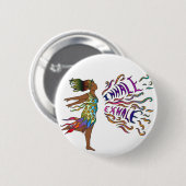 Inhale Exhale Breathe! Ronde Button 5,7 Cm (Voorkant /achterkant)