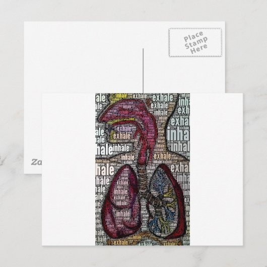 Inhale exhale briefkaart (Voorkant / Achterkant)