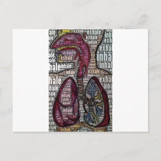 Inhale exhale briefkaart (Voorkant)