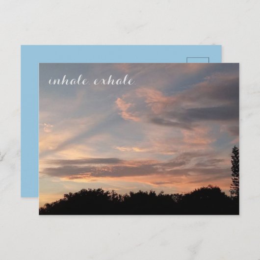 Inhale exhale briefkaart (Voorkant / Achterkant)