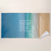 Inhale Exhale Caribbean Beach Paradise Memories Strandlaken (Voorkant)