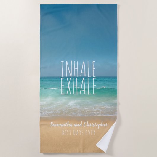 Inhale Exhale Caribbean Beach Paradise Memories Strandlaken (Voorkant)