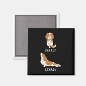 Inhale Exhale Cavalier King Charles Spaniel Grappi Magneet (Voorkant / Achterkant)