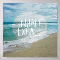 inhale exhale citeert strandfoto oceaan