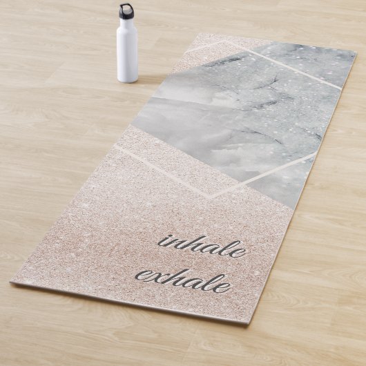 Inhale Exhale Elegant Space Marble Gold Sprinkle Yogamat (In situ)