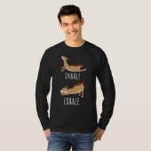 Inhale Exhale Goat Yoga Meditation Workout Exercis T-shirt (Voorkant volledig)