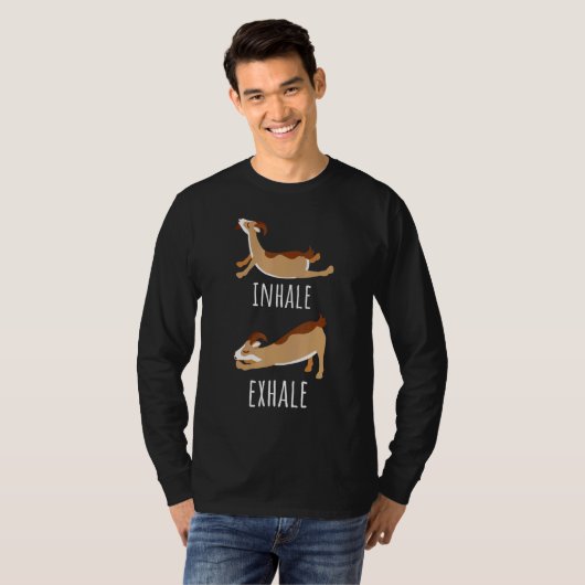 Inhale Exhale Goat Yoga Meditation Workout Exercis T-shirt (Voorkant volledig)