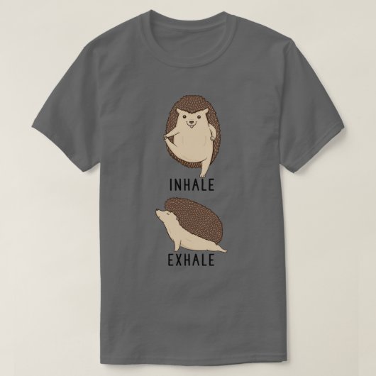 Inhale Exhale Hedgel Yoga T-shirt (Design voorkant)