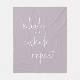 Inhale Exhale Inspirerend Quote minimalistisch Lil Fleece Deken