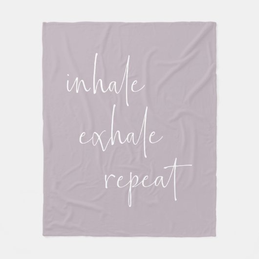 Inhale Exhale Inspirerend Quote minimalistisch Lil Fleece Deken (Voorkant)