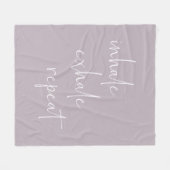 Inhale Exhale Inspirerend Quote minimalistisch Lil Fleece Deken (Voorkant (Horizontaal))