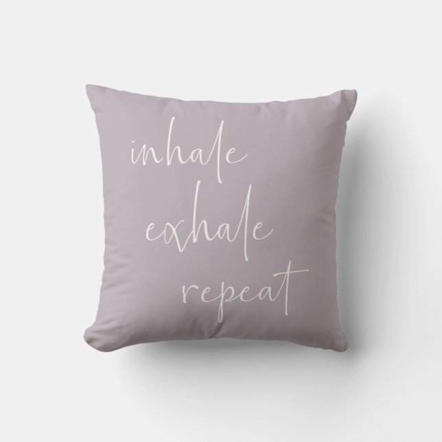 Inhale Exhale Inspirerend Quote minimalistisch Lil Kussen (Voorkant)