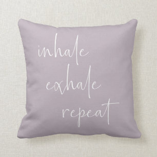 Inhale Exhale Inspirerend Quote minimalistisch Lil Kussen
