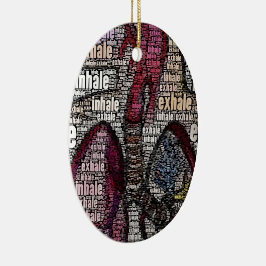 Inhale exhale keramisch ornament (Rechts)