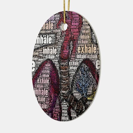 Inhale exhale keramisch ornament (Links)