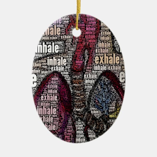 Inhale exhale keramisch ornament (Voorkant)