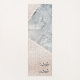 Inhale Exhale Modern Glitter Sprinkle and Marble Yogamat