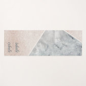 Inhale Exhale Modern Glitter Strooi en Marmer Yogamat (Voorkant (horizontaal))