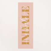 Inhale exhale modern zwart-roze oranje citaat yogamat (Voorkant)