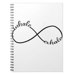 Inhale Exhale Oneindigheidsteken Symbool T-shirt Y Notitieboek