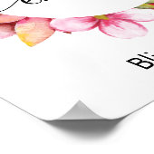 Inhale Exhale Pink Flowers Yoga Quotes Poster (Hoek)