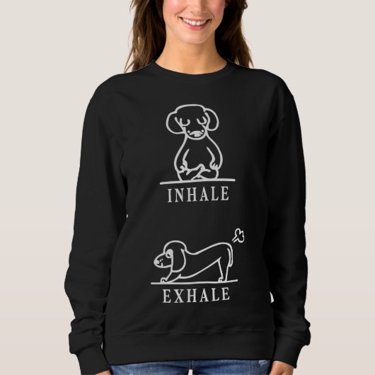 Inhale Exhale Pommeren Funny 113 Trui (Voorkant)