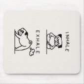 Inhale Exhale Pug Blanket Muismat (Voorkant)