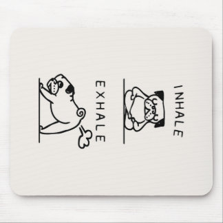 Inhale Exhale Pug Blanket Muismat