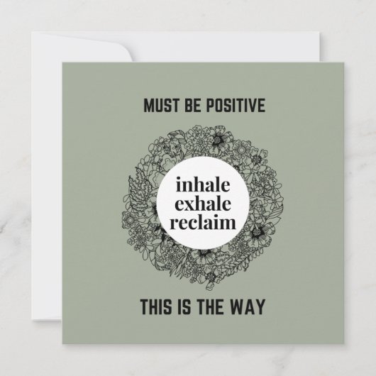 Inhale Exhale Reclaim | Moet een positief magneet  (Voorkant)
