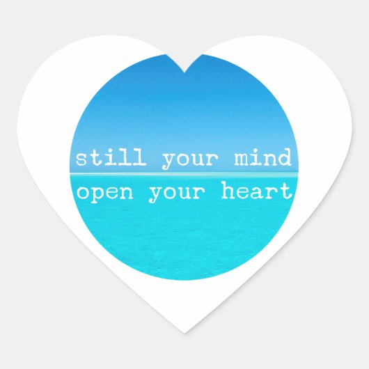 Inhale Exhale Relaxing Meditational Quote Hart Sticker (Voorkant)