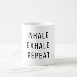Inhale Exhale Repair - Funny Gym Gezegden Koffiemok