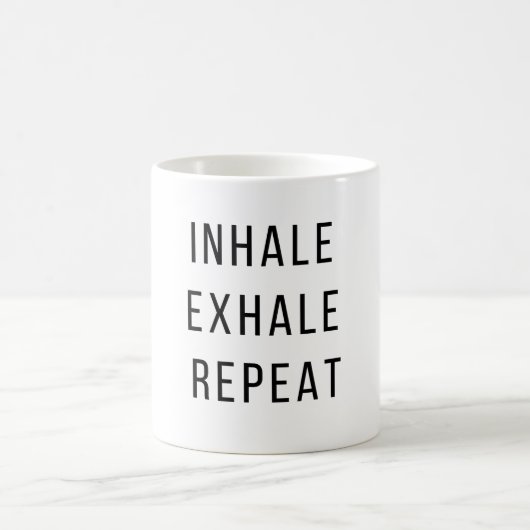 Inhale Exhale Repair - Funny Gym Gezegden Koffiemok (Center)