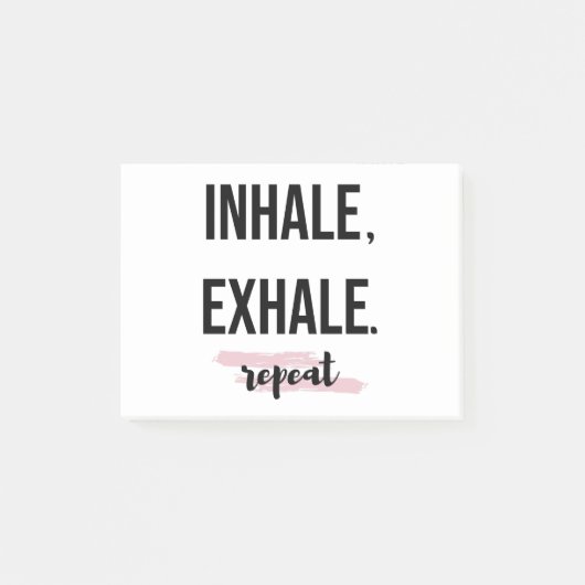 Inhale Exhale Repeat T-Shirt Yoga Quotes Cadeau Yo Post-it® Notes (Voorkant)