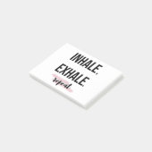 Inhale Exhale Repeat T-Shirt Yoga Quotes Cadeau Yo Post-it® Notes (Schuin)