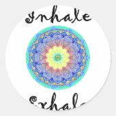 inhale exhale ronde sticker (Voorkant)