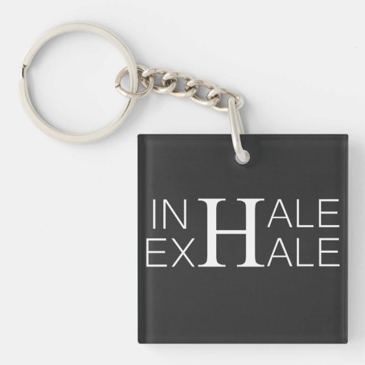 Inhale exhale sleutelhanger (voorkant)