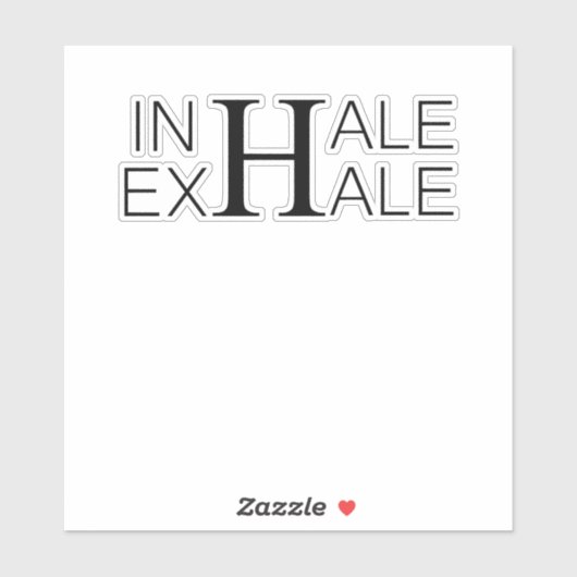 Inhale exhale sticker (Vel)