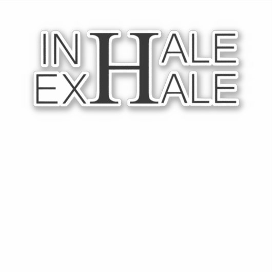 Inhale exhale sticker (Voorkant)