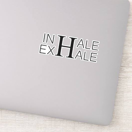 Inhale exhale sticker (Detail)