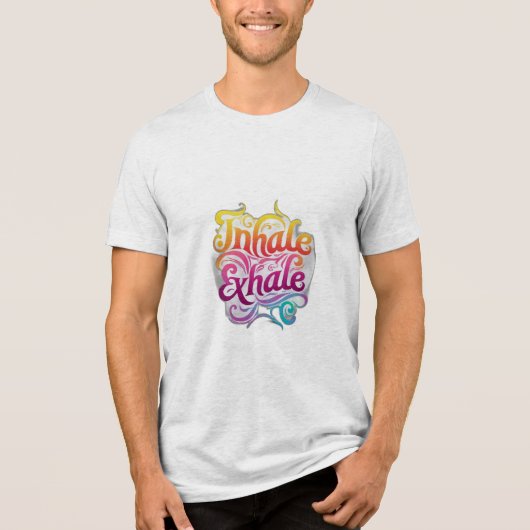 Inhale Exhale Tri-Blend Shirt (Voorkant)
