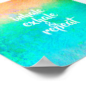 inhale exhale turquoise paint design spa poster (Hoek)