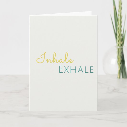 Inhale Exhale| Versoepeling van de ademhalingskalk Kaart (Voorkant)