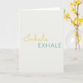 Inhale Exhale| Versoepeling van de ademhalingskalk Kaart (Gele Bloem)